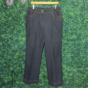 Larry Levine Sport Stretch Black Denim Jeans Sz 12